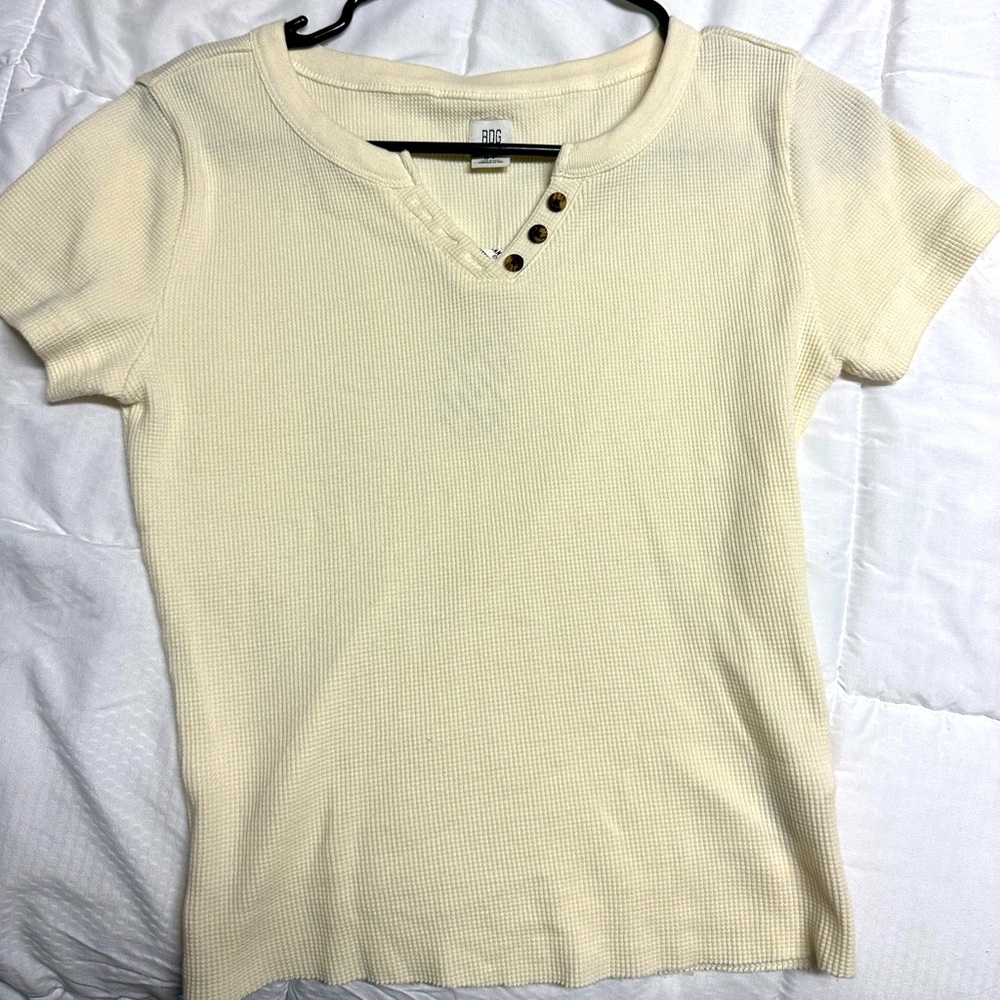 Urban outfitters cream button shirt
